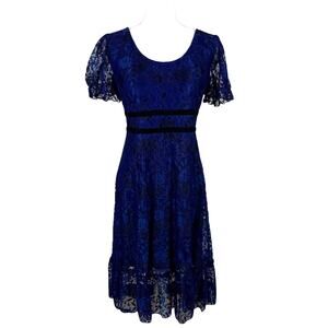 Mi ami Women Dress Large Floral Lace Dark Romantic Y2K Fairy Grunge Whimsigoth